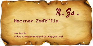 Meczner Zsófia névjegykártya