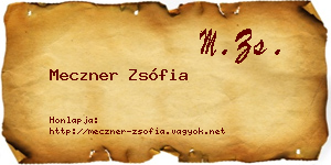 Meczner Zsófia névjegykártya