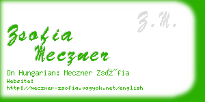 zsofia meczner business card